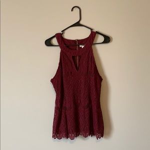 Burgundy tank